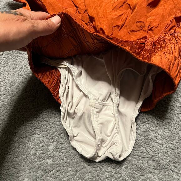Free People Movement Shorts Womens Small The Way Home Orange Lined Athletic - Picture 5 of 10